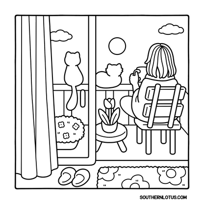 Cozy Times Coloring Book | Cute & Easy Relaxing Pages for Kids