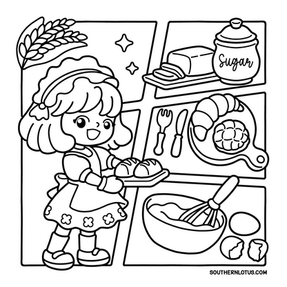 Girl Spaces Coloring Book | Cute & Easy Pages for Girls & Kids