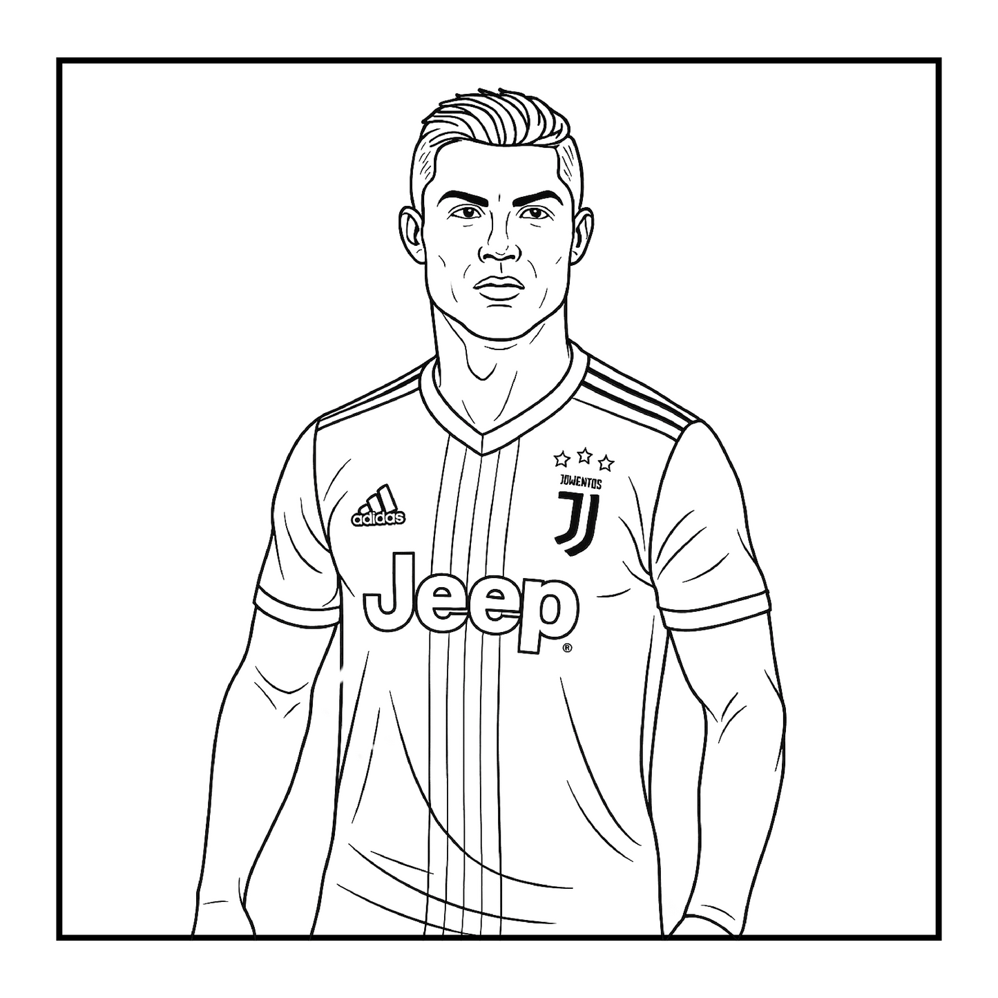 Cristiano Ronaldo Coloring Book | Soccer Legend Printable Pages for Fans