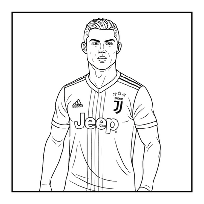 Cristiano Ronaldo Coloring Book | Soccer Legend Printable Pages for Fans