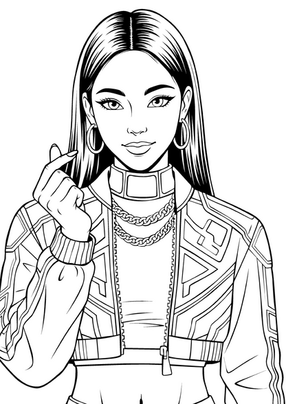 Colouring Book: k-pop demon hunters