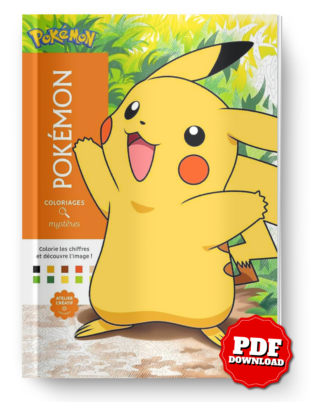Mystery Coloring – Pokémon: Color by Number and Reveal the Picture – Digital Download