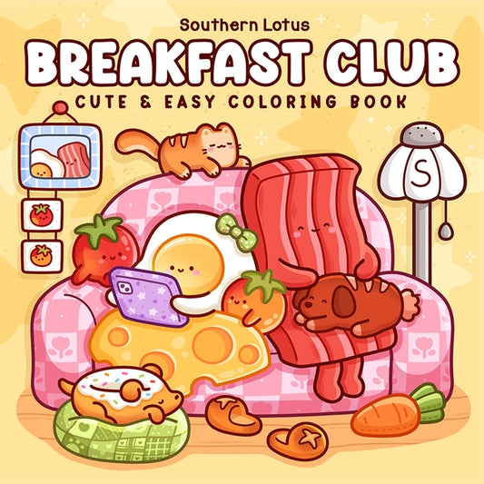 Breakfast Club Coloring Book | Cute & Easy Food-Themed Pages for Kids