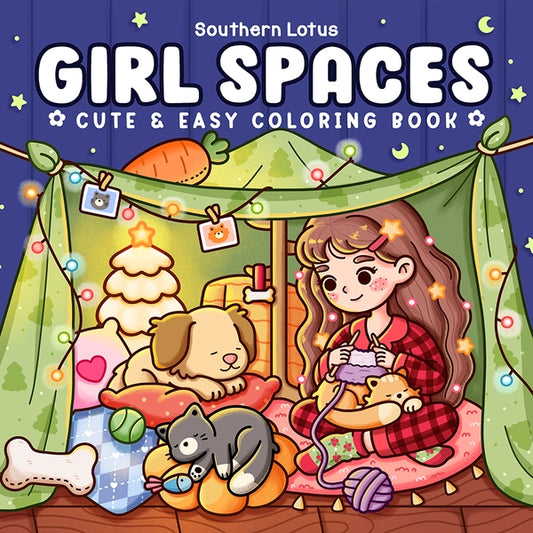 Girl Spaces Coloring Book | Cute & Easy Pages for Girls & Kids